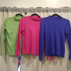 L.L. Bean 100% Supima Cotton Mock Turtlenecks
